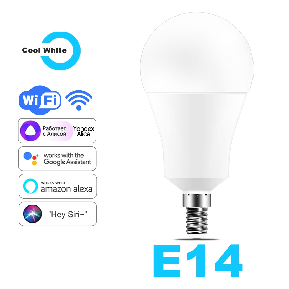 15W WiFi Smart Light Bulb B22 E27 LED RGB Lamp Work with Alexa/Google Home 85-265V RGB+White Dimmable Timer Function color Bulb