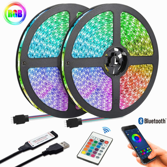 10M 5M Led Strip Light RGB Infrared Bluetooth ontroller luces Luminous Decoration For Living Room 5050 Ribbon Lighting Fita Lamp