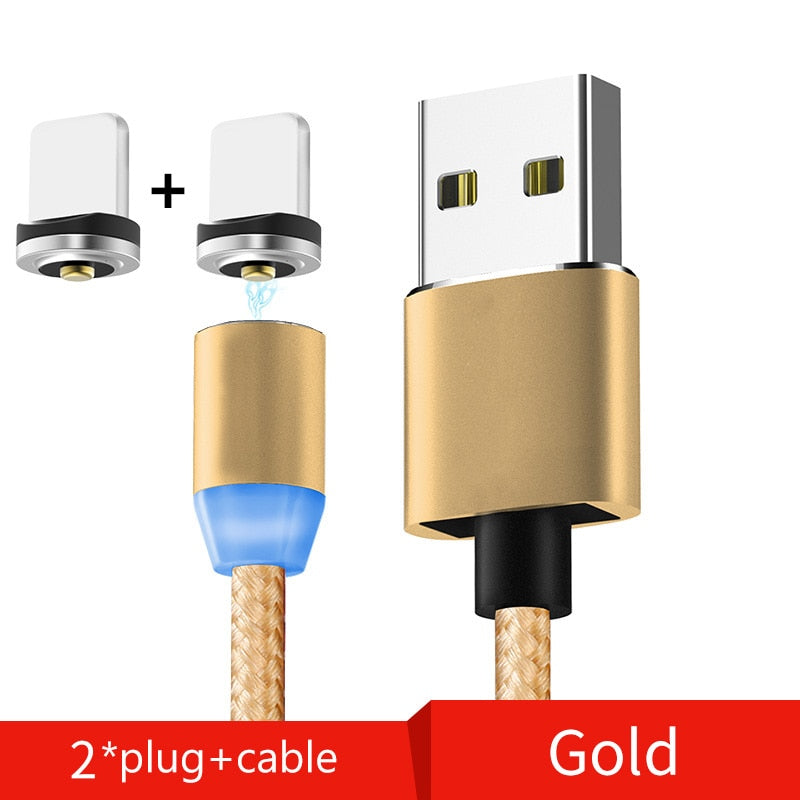 1M Magnetic Cable USB Type C & Micro USB Cable for Samsung Xiaomi Huawei Magnetic Charging Phone Cable