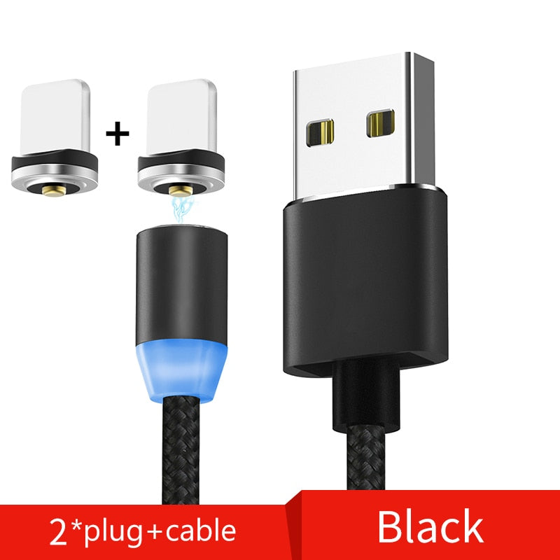 1M Magnetic Cable USB Type C & Micro USB Cable for Samsung Xiaomi Huawei Magnetic Charging Phone Cable