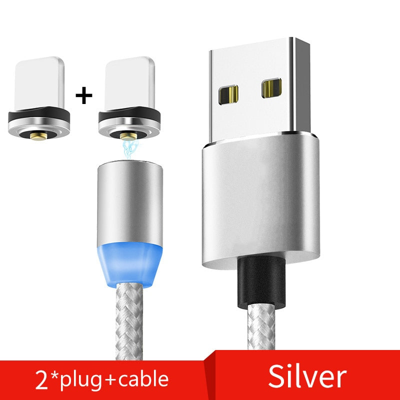 1M Magnetic Cable USB Type C & Micro USB Cable for Samsung Xiaomi Huawei Magnetic Charging Phone Cable