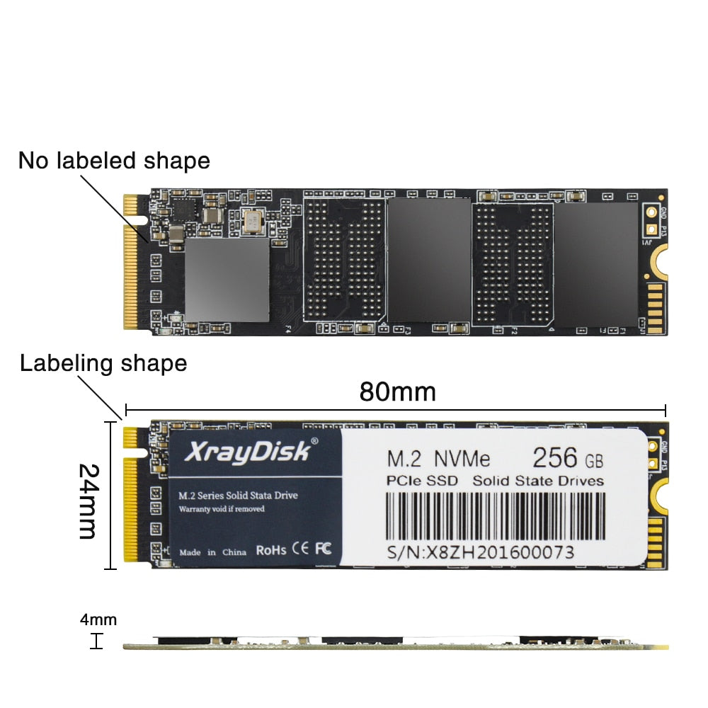 XrayDisk M.2 SSD M2 256gb PCIe NVME 128GB 512GB  Solid State Drive 2280 Internal Hard Disk HDD for Laptop Desktop