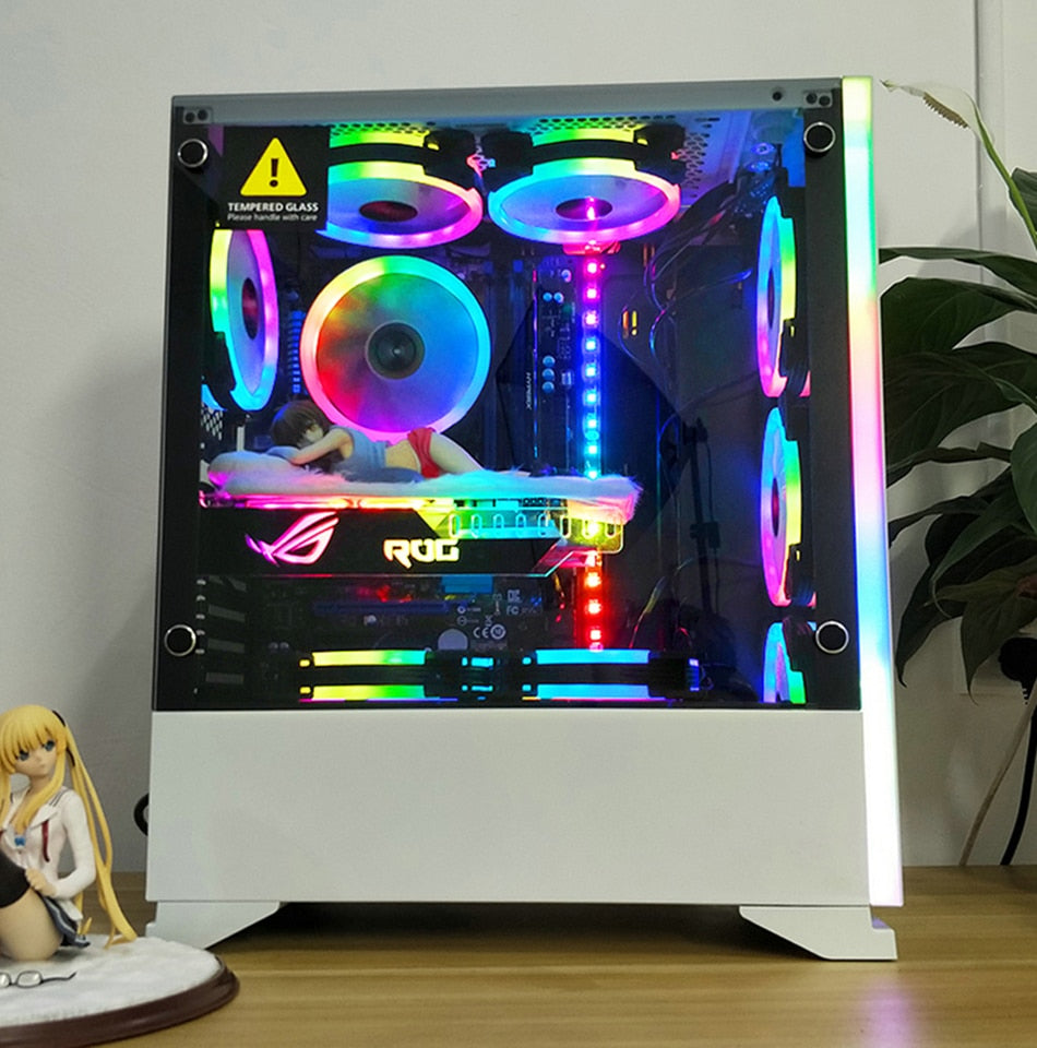 120mm PC Computer Case Fan Cooling Cooler 6PIN Adjustable RGB Led 12cm Mute Ventilador 5V DC ARGB Fans Adjust Speed Aura Sync